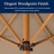Best Choice Products 10ft Outdoor Woodgrain Pattern Steel Market Patio Umbrella w/ Crank, Tilt